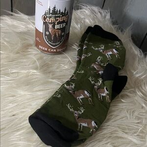 Beer can deer socks